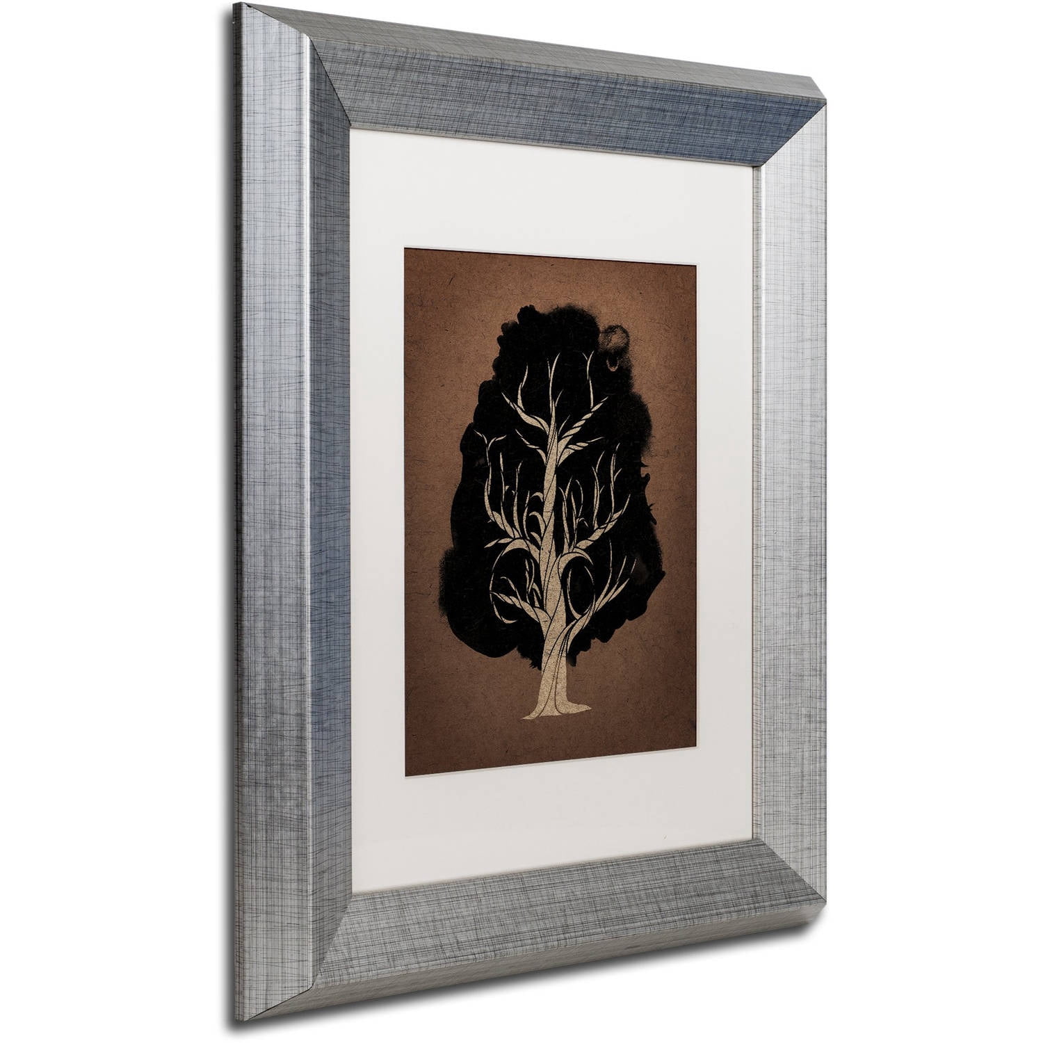 Trademark Fine Art 'Let The Tree Grow' Canvas Art by Robert Farkas, White Matte, Silver Frame