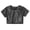 0#-Black206, variant on Girls Sparkly Sequin Crop Top Dance Party Short Sleeve Crewneck T-Shirt