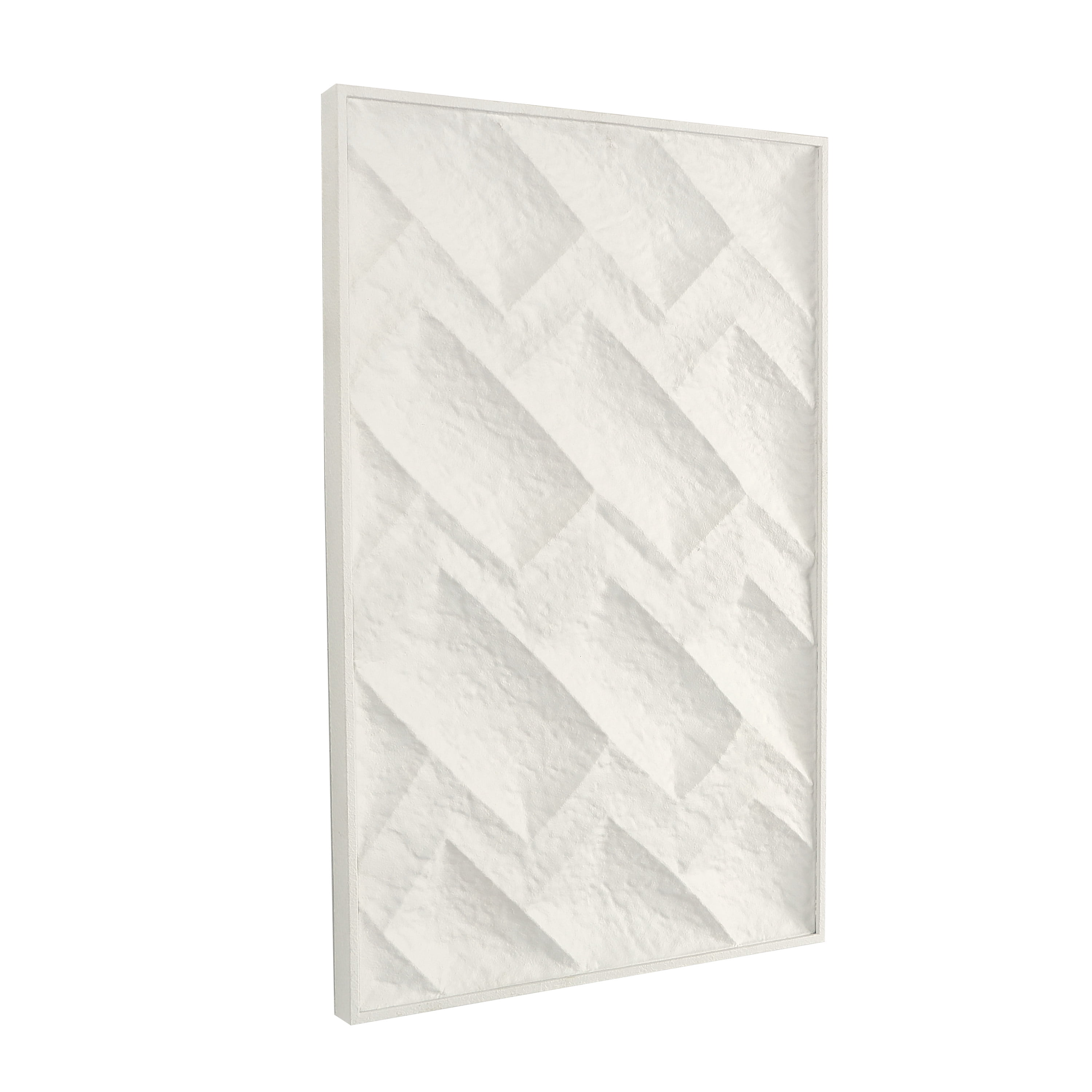 DecMode White Metal Dimensional Geometric Wall Decor