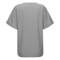 thumbnail image 3 of Women's Summer Short Crop Top Bat Wing Sleeve Shirt Fashion V Neckwear See Tunics Long Layering Top plus Size Tunic Blouse Cute plus Size Blouses Womens Fancy Tops plus Size Outfits for Women Womens, 3 of 4