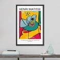 thumbnail image 2 of PixonSign Framed Canvas Print Wall Art Henri Matisse Pineapple Geometric Watercolor Classic Vintage Illustrations Fine Art Decorative Multicolor for Living Room, Bedroom, Office - 24"x36" BLACK, 2 of 5