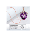 thumbnail image 3 of Collar Amatista De Corazón Oro18k +pendientes Y Pulsera,4en1 morado, 3 of 3