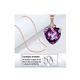 thumbnail image 3 of Collar Amatista De Corazón Oro18k +pendientes Y Pulsera,4en1 morado, 3 of 3