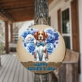 thumbnail image 3 of Brittany Spaniel Proud Dad Happy Father's Day Round Wood Sign Brittany Dog Lover Gifts Idea Hanging Wall Home Decor - 02008, 3 of 5