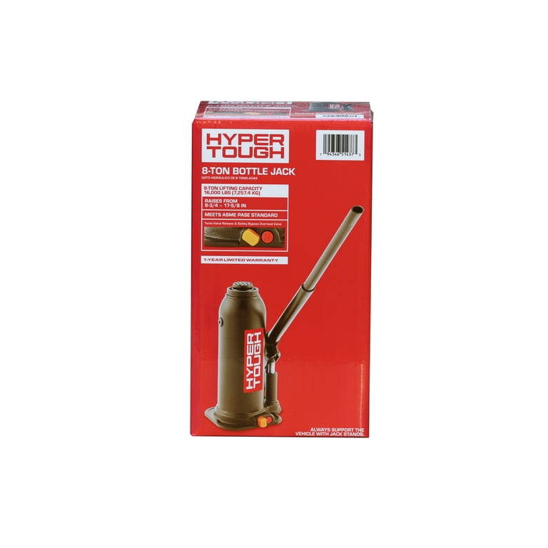 Hyper Tough T90803HW 8 Ton Welded Bottle Jack for Cars and Trucks