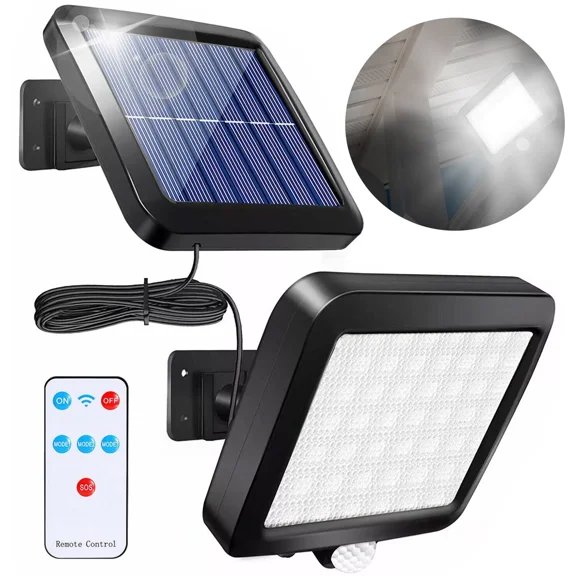 PURELY- 56 Led Solar Street Light Security Flood Lamp Motion Sensor Outdoor Wall Lights