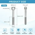 thumbnail image 2 of Uxcell M16x120mm Shoulder Swing Lifting Eye Bolt, 304 Stainless Steel Metric Half Tooth Thread Fisheye Eye Slip Hole Screw Rigging Bolt Metal Fasteners Screws, Silver Tone, 2 of 7