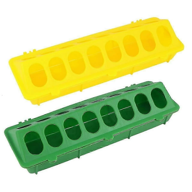 2PCS Pigeon House Food Crib Plastic Pigeon Feeding Trough Thickening Pigeon Feeding Slot New Pigeon Food Box for Home Pet Store (Random Color)