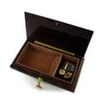 thumbnail image 2 of Romantic 30 Note Walnut Tone Double Red Rose and Heart Musical Jewelry Box - I Will Wait for You, 2 of 2