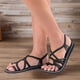 thumbnail image 4 of Sandalias planas cómodas Ndcxsfigh trenzadas con tiras bohemias de cuerda para mujer, 4 of 6