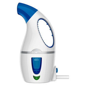 Conair GS2 Complete Steam Fabric Steamer for Travel, College, Apartments and Dorms; 1110W; White/Blue