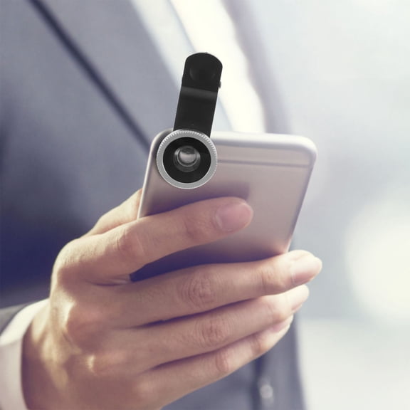 PAMINGONO 3 in 1 Phone Camera Lens Silver 1 Set