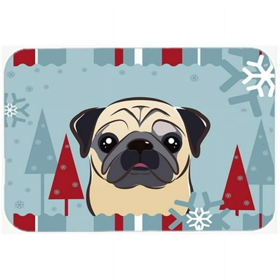 Carolines Treasures  Winter Holiday Fawn Pug Mouse Pad