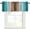 Aqua, variant on Burnt Orange Brown Curtain Valances for Windows, Kitchen Valance Window Treatment, Farmhouse Vintage Wooden Light Filtering Block Curtains for Bathroom/Bedroom/Living Room 42'' x 12''