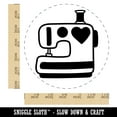 thumbnail image 2 of Sewing Machine with Heart Self-Inking Rubber Stamp Ink Stamper - Blue Ink - Large 1-1/2 Inch, 2 of 7