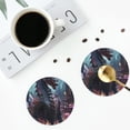 thumbnail image 4 of Lsque Urban Mechanical Dragon Pattern 4" Drink Coasters Set of 4, PVC Leather Absorbent Coasters, Table Coaster Set Decorative Coffee Cup Coasters Housewarming Gift -Round Shape, 4 of 6