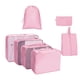 thumbnail image 3 of 7 piezas de organizadores de equipaje de viaje impermeables, bolsas organizadoras de equipaje ligeras rosado, 3 of 8