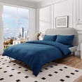 thumbnail image 2 of Deconovo Soft Brushed Bed Sheet Set, Microfiber Bedding for Guest Room, Queen, Navy Blue, 4 Piece, 2 of 8