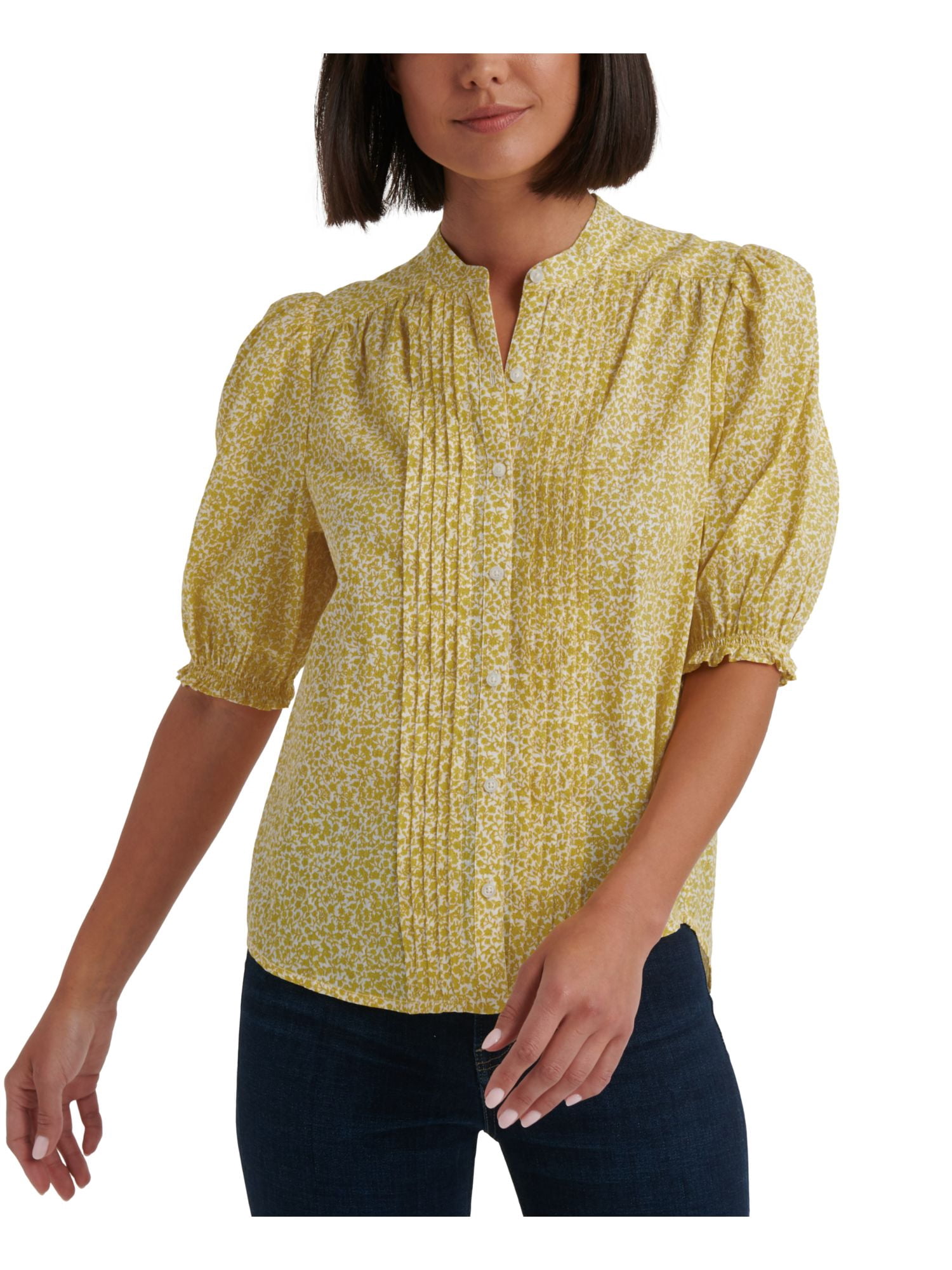LUCKY BRAND Womens Yellow Floral Short 