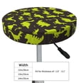 thumbnail image 2 of Dinosaurs Green Silhouette Round Bar Stool Seat Covers, Elastic Round Chair Cover Stool Seat Slipcover Bar Stool Cushions Round Pad for 12-14 inch, 2 of 5