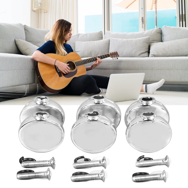 6Pcs Guitar Tuning Peg Buttons,Metal Machine Head Buttons Replacement For Acoustic Electric Guitar