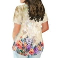 thumbnail image 3 of Patlollav Womens Plus Size Short Sleeve Tshirt 2024 Summer Floar Print Casual Crewneck Tunic Tops Loose Tee Shirts, 3 of 6
