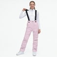 thumbnail image 5 of HCNTES Children's Insulated Snowsuit with Adjustable Straps Kids Winter Bib Overalls for Skiing Outdoor Fun(A01-Light Pink,XL), 5 of 7