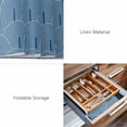 thumbnail image 6 of Placemats Set of 8, Navy Blue Ombre Woven Placemat, Linen Place Mats for Kitchen/Dining Tables, Farmhouse Stripes Modern Abstract Art Washable Table Mats for Party, 6 of 8