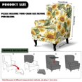 thumbnail image 7 of Qpednta Sunflower Print Wingback Chair Covers, 2‑Pack Wing Chair Slipcover with Separate Cushion, Elastic Anti‑Scratch Furniture Protector for Hotel Apartment, 7 of 7