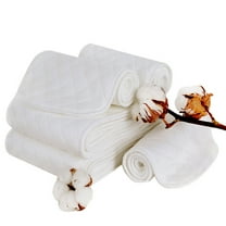 Baby Diapers,10 Pcs Cotton Diaper Insert,3 Layer Reusable Cloth Diaper,Washable Baby Care Products,Absorbing Liners for Baby,4.7 x 12.6 in