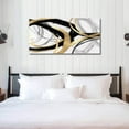 thumbnail image 2 of CDDposter Gold Wall Decor - Black Canvas Wall Art for Living Room- Large Line Artwork - 20" x 40" Oil Painting Abstract Pictures for Bedroom Kitchen Home Office, 2 of 7