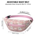 thumbnail image 3 of Fanny Pack Cute Ghost Halloween Pattern Waist Pack Bag,Running Cross Bag,Waterproof Large Fanny Packs for Women Men for Travel Running Hiking Cycling, 3 of 6