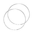 thumbnail image 1 of FB Jewels 14K White Gold 1.5mm Faceted Round Tube Endless Hoop Womens Earrings 55MM X 55MM, 1 of 1
