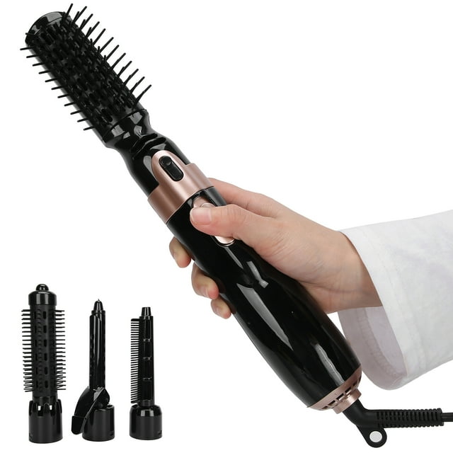 Rizador de Pelo Autico 4 en 1, Rizador de Pelo Multifuncio, Calefacción de Cerámica de 2 Temperaturas Conergonómico, Cable Giratoria de 360, Peine de Dientos Sin