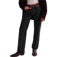 thumbnail image 5 of Women Middle Waist Light Washed Straight Leg Denim Pants Casual Ankle Jeans, 5 of 7