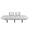 thumbnail image 3 of Flower Futon Couch, Butterflies and Wildflowers Pattern Blooming Summer Ornamentation Feminine Corsage, Daybed with Metal Frame Upholstered Sofa for Living Dorm, Loveseat, Multicolor, by Ambesonne, 3 of 4