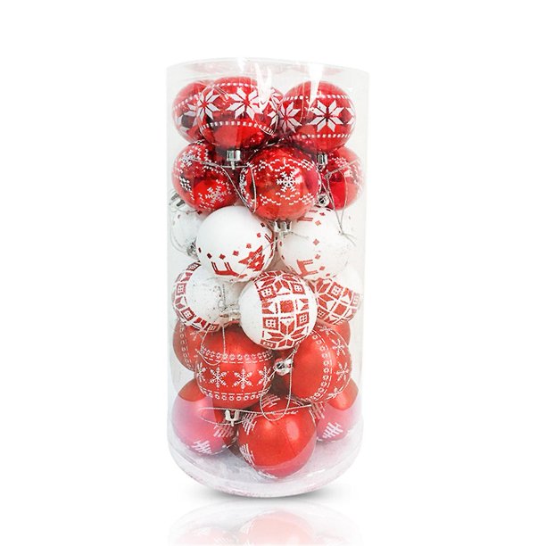 30 Uds bolas de Navidad árbol de Navidad bellamente decorado adecuado para fiestas de bodas navideñas