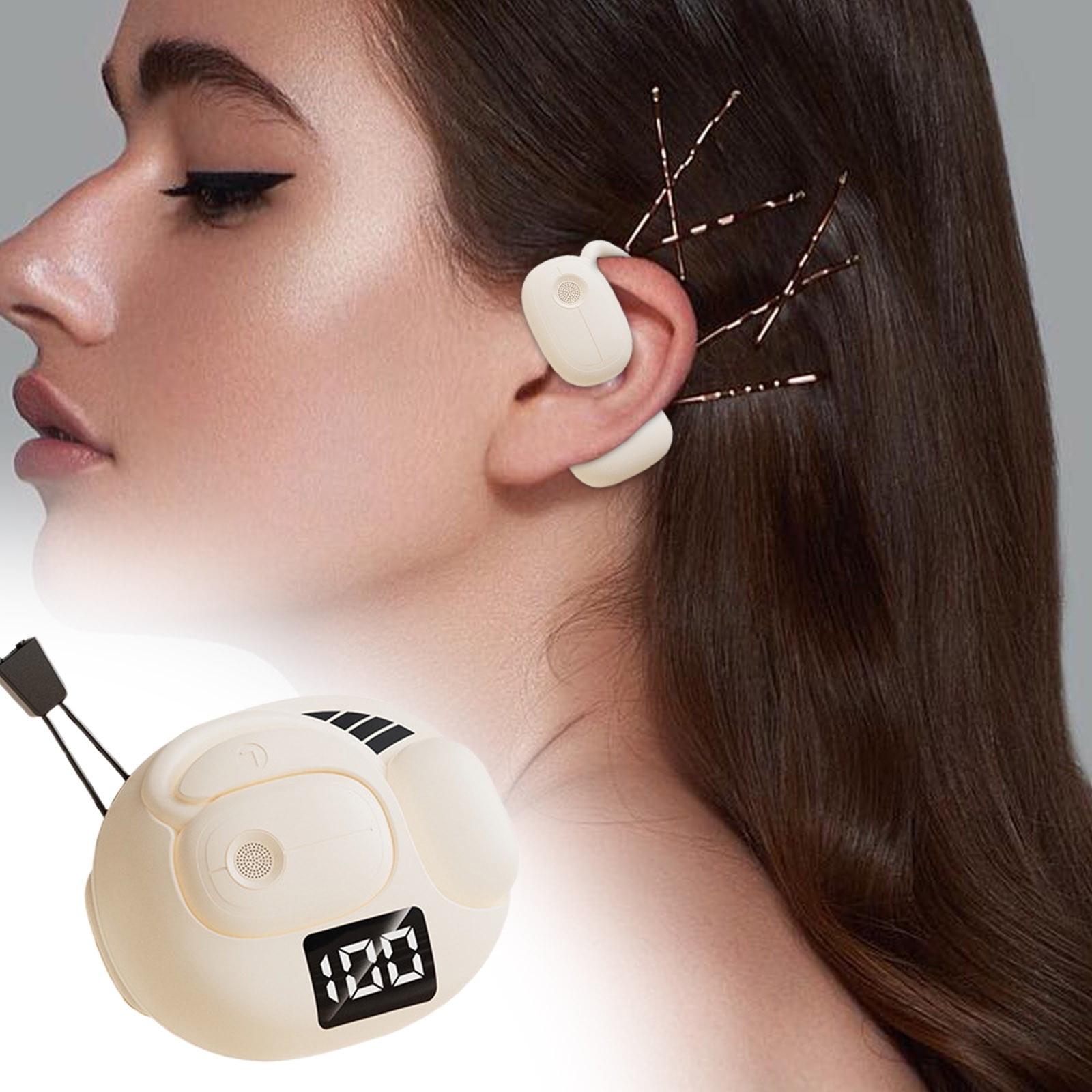 FYTPOV Stylish Translation Earbuds, Ear Buds for Travel Business Office, Ear Buds Wireless Bluetooth, Digital Display Translator Earbuds, Translation Earbuds Real Time, Gifts for Men Women