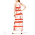thumbnail image 2 of Material Girl Robe Maxi à Lacets Imprimée pour Adolescentes (Teinture sur Nœuds Rouge et Blanc, TP), 2 of 3