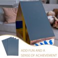thumbnail image 4 of WHAMVOX 4Pcs Miniature Roof Tiles for Sand Table Building in Navy with DIY Function, 4 of 5