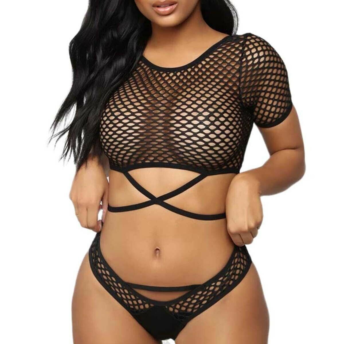 see through fishnet shirt