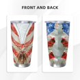 thumbnail image 3 of Picia Patriotic Butterfly Floral Pattern 20 oz Tumbler Stainless Steel Vacuum Insulated Coffee Ice Cup Double Wall Travel Flask Dual Lid Water Bottle, Eco-friendly Car Cup, 3 of 8