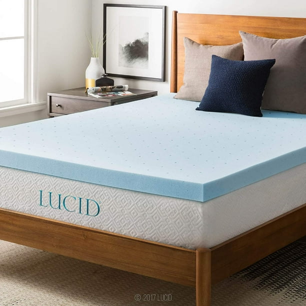 Lucid 3 Inch Ventilated Gel Memory Foam Mattress Topper California King Walmart Com Walmart Com