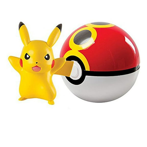TOMY Pokemon Clip N Carry Poke Ball Pikachu & Repeat Ball 2-Piece Set
