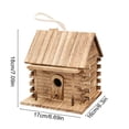 thumbnail image 3 of Wooden Bird House and Feeder for Outdoors, Hanging Bird Nest Box for Courtyard Garden, Parrot Breeding and Wild Birds, Paintable DIY Graffiti Design, 3 of 6