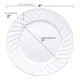 thumbnail image 3 of Smarty 9" White Classic Flair Disposable Plastic Buffet Plates 180ct, 3 of 7