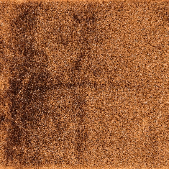Ahgly Company Indoor Square Oriental Orange Industrial Area Rugs, 7' Square