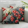 thumbnail image 3 of ONETECH  Chinese Style Pillow Cover Ink Fruit Birds Lychee Tree Lychee Loquat Maple Pomegranate Traditional Chinese Painting Home Decor Throw Pillow Cases for Bedroom Living Room Party, 3 of 5