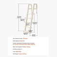 thumbnail image 7 of Swimming Pool Ladder 5 Step 75 Degree Incline with Double Handrails Non Slip Heavy Duty Steps 300 lb Capacity for 48 to 54 Inch Inground and Above Ground Pools Indoor Outdoor Use, 7 of 7