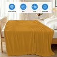 thumbnail image 4 of Pure Turmeric Cooling Blanket, Lightweight Breathable Summer Throw Blanket with Double Sided Cold Effect, Simple Solid Color Picnic Beach Blankets Bed Sheet for Hot Sleepers 40"x60", 4 of 8